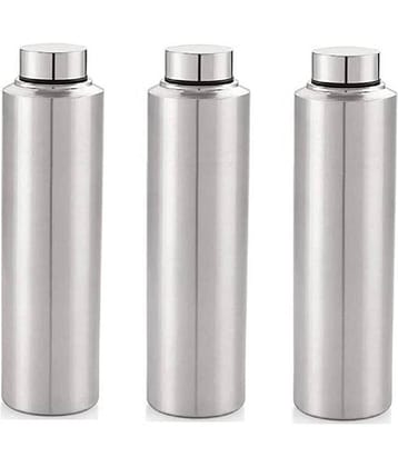 Dynore - Fridge Bottle Silver Water Bottle 750 mL ( Set of 3 )
