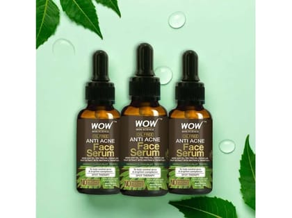 WOW Skin Science Anti Acne Face Serum - 30ml (Pack of 3 )