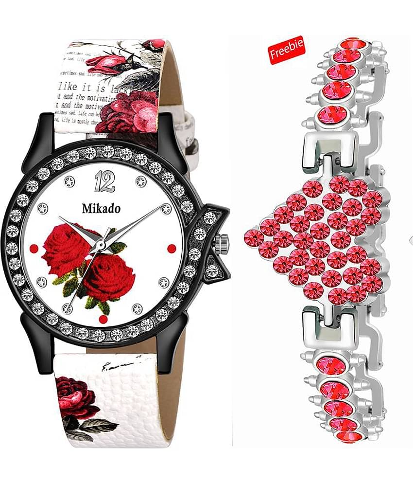 Mikado PU Round Womens Watch