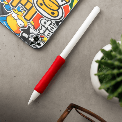 Pencil Grip Holders Silicone Sleeve Pencil Grip Holders Silicone Sleeve - RED