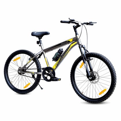 Leader Sniper MTB 24T Mountain Bicycle - Single Speed - Ideal For 9-14 Years - Age 24 T Mountain Cycle (Single Speed, Grey)