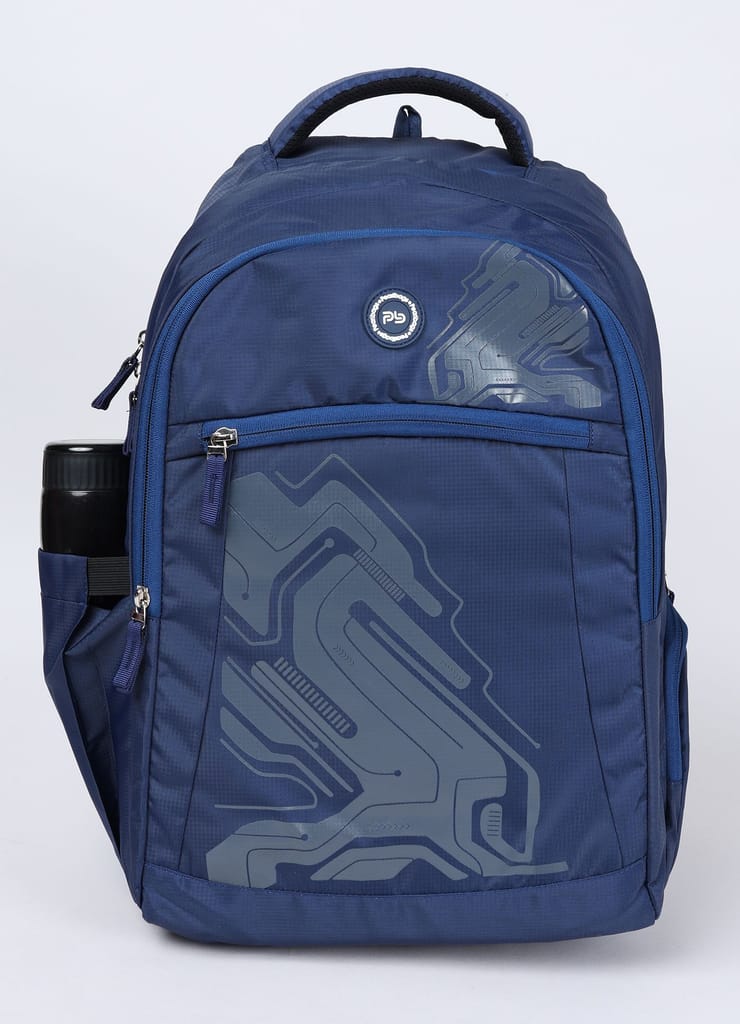 PB Pearlbags EXCEL 26L Printed Laptop Backpack With Rain Cover,USB Charging Port,2 Compartment,Premium Fabric,Water Resistant Anti Theft,School & College Bag for Boys and Girls,Office & Travel Bag for Men and Women,49X31X17 Cms