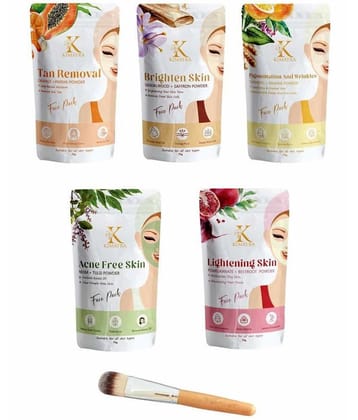 Kimayra Pure &Natural Face Pack & Skin Care Powder Combo For Acne, Pimples, Brightening