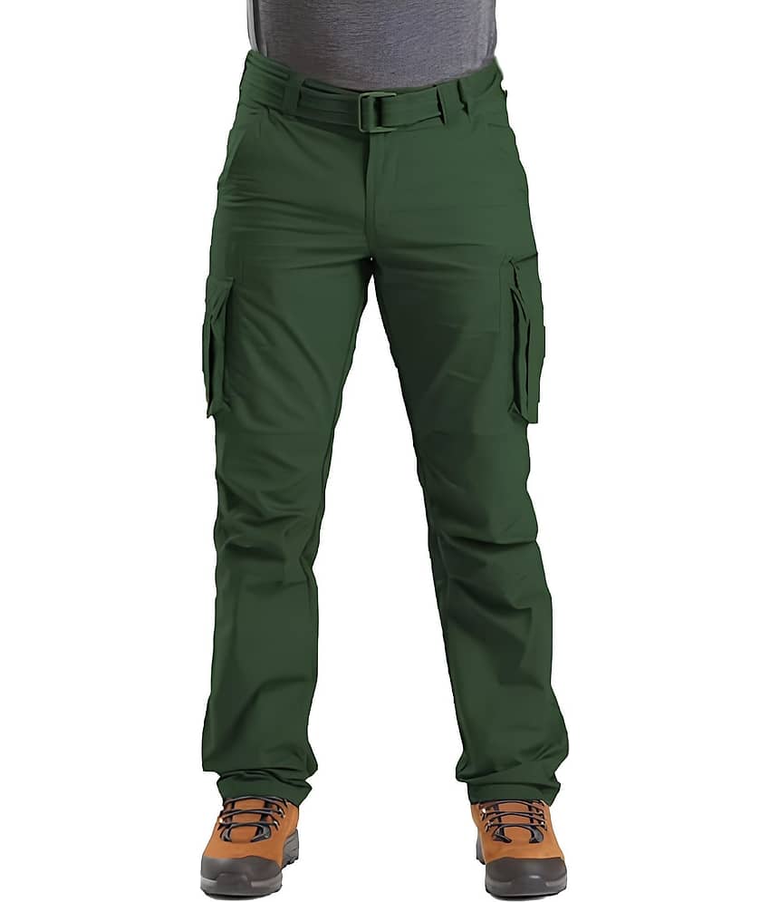 Reoutlook Regular Flat Men's Cargos - Dark Green ( Pack of 1 )