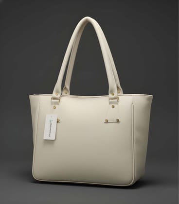 DARSHANS Women's PU Leather Solid Shoulder Zipper Handbag (Cream)-PID65126 DARSHANS Women's PU Leather Solid Shoulder Zipper Handbag (Cream)-PID65126
