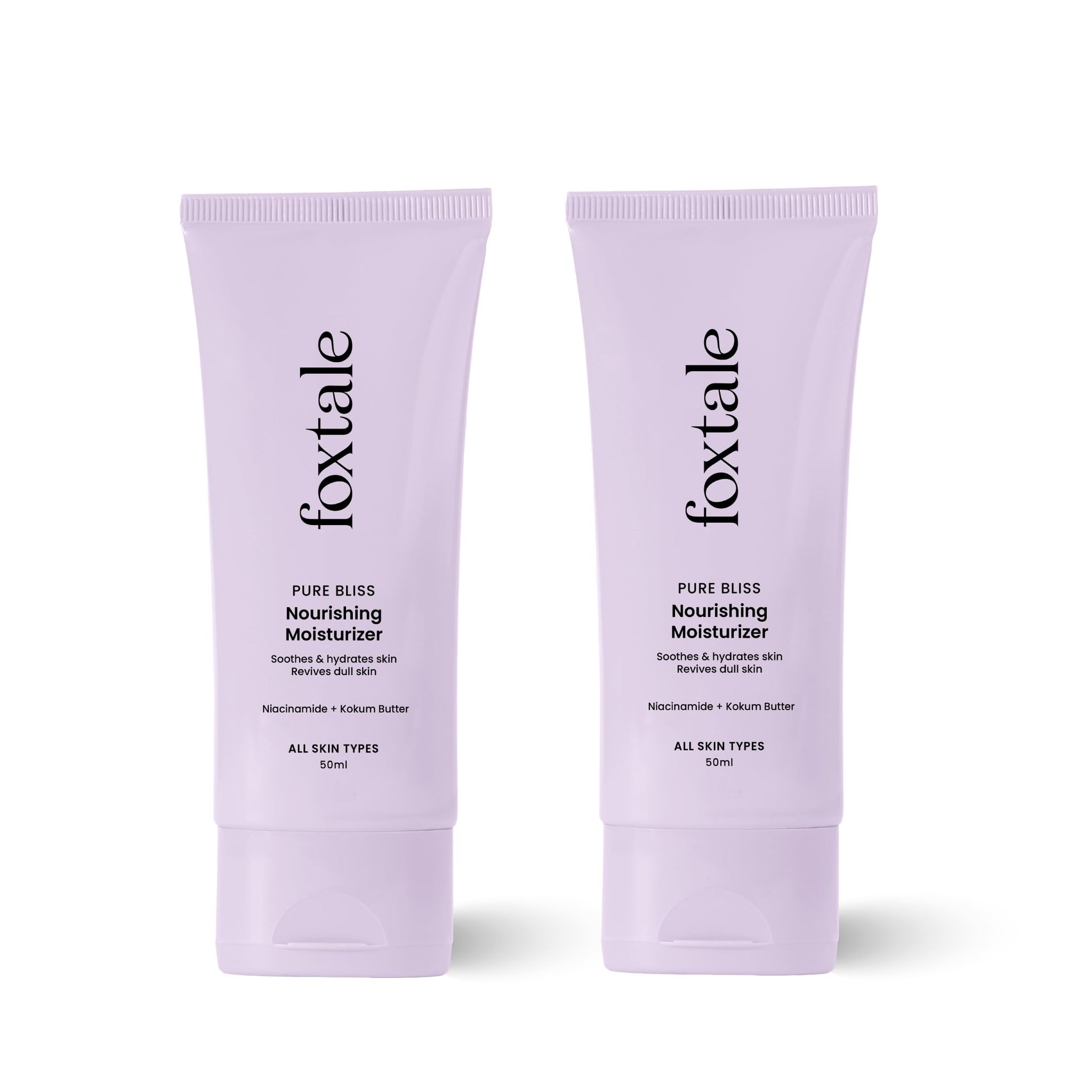 Foxtale Nourishing Ceramide Face Moisturizer - (Pack of 2) with Niacinamide for 100 Hr Hydration, Lightweight & Non-Sticky, For Soft & Glowing Skin, Men & Women, All Skin Types, 50 ml Foxtale Nourishing Ceramide Face Moisturizer - (Pack of 2) with Niacin