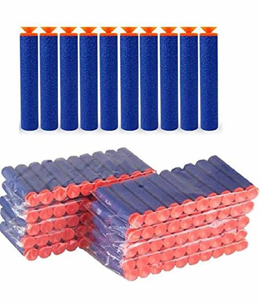 Toy Cloud Hot Fire Gun Bullet Soft Foam Dart for Nerf Gun Refill Pack 50 Pcs Sticky Head Darts for Nerf Guns
