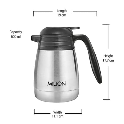 Milton Thermosteel Classic Stainless Steel Carafe | Hot or Cold | Silver