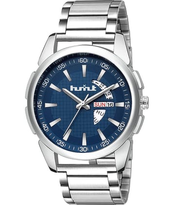 HMXT Silver Metal Analog Men's Watch