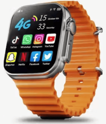 T800 Ultra Smart Watch with Beautiful Strap, Bluetooth Calling Smart Watch, 1.99" Touch Display with Fitness & Outdoor, Health & Medical Tracker, 8 Unique UI Interactions (Orange)