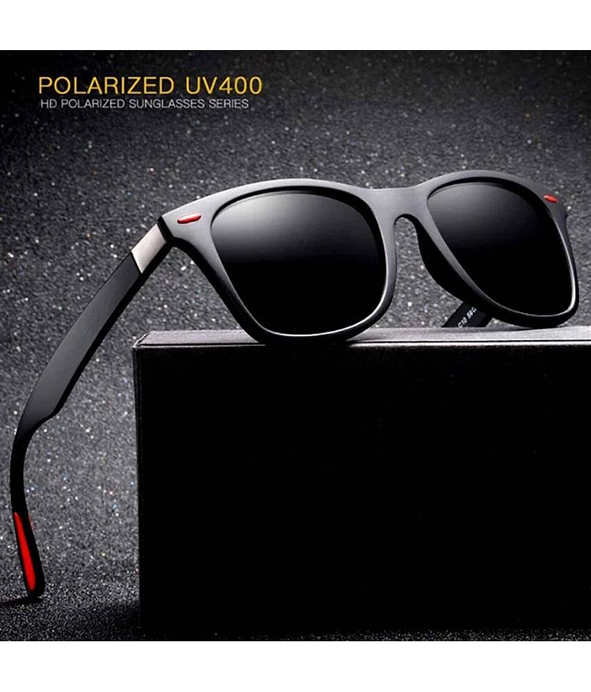 Lootnixx Black Square Sunglasses ( Pack of 1 )