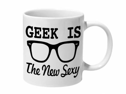 Multicolor Geek Is The New Sexy Black And Ceramic Mug