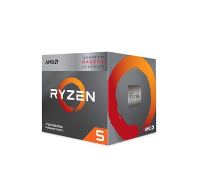 AMD RYZEN 5 3400G PROCESSOR WITH RADEON VEGA 11 GRAPHICS (UPTO 4.2GHZ 6MB CACHE)
