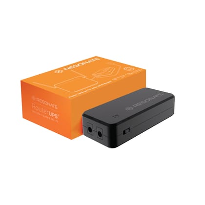 RESONATE RouterUPS® Micro | Original Router UPS for 12V WiFi Router & Modem (Supports up to 1A) | Uninterrupted Power Backup Upto 3 Hours During Powercut | Compact Mini UPS with Intelligent Charging RESONATE RouterUPS® Micro | Original Router UPS for 12V