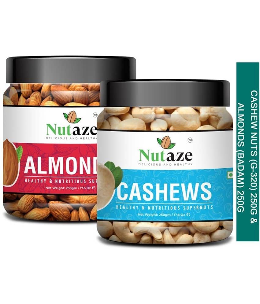 Nutaze Premium California Almonds 250g & Cashew Nuts 250g