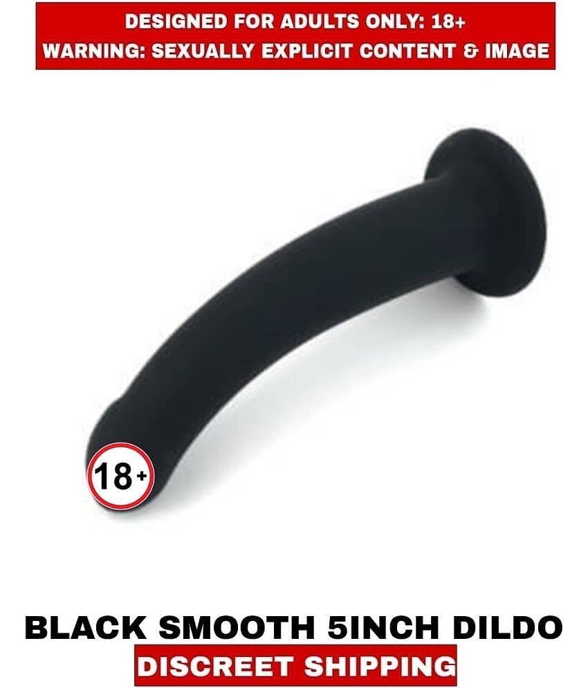 Sexual Wellness Women's Sex Toys Black Smooth Silicon 5inch Dildos For Women