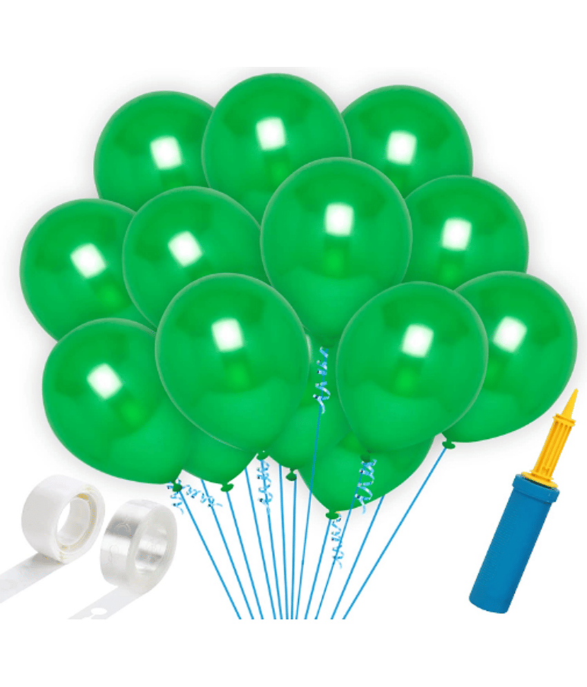 Jolly Party  Green  HD metallic Balloons -103Pcs