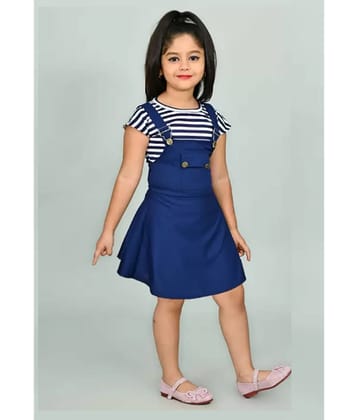JCT DRESSES Crepe Frock For Girls ( Pack of 1 , Blue )