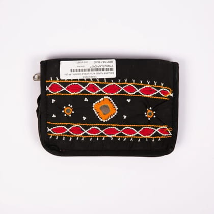 Tribal Handmade Banjara Cell Pouch Black
