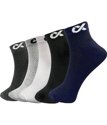 XJARVIS Pack of 5 Men's Cotton Blend Ankle Length Socks ( Multicolor )