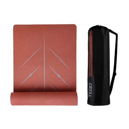 TEGO CORE Yoga Mat with GuideAlign & Yoga Mat Holder Bag (Colour - BRICK/GREY, Size - 8 MM) by Total Sporting And Fitness Solutions Pvt Ltd TEGO CORE Yoga Mat with GuideAlign & Yoga Mat Holder Bag (Colour - BRICK/GREY, Size - 8 MM) by Total Sporting And Fitness Solutions Pvt Ltd