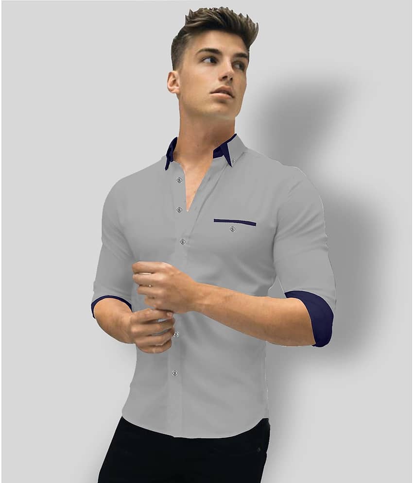 P&V CREATIONS - White Cotton Regular Fit Men's Casual Shirt (Pack of 1 )