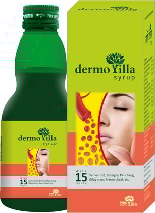 PRM Dermo Villa Herbal Syrup, Blood Purifer Remedy 200ml (Pack of 2)