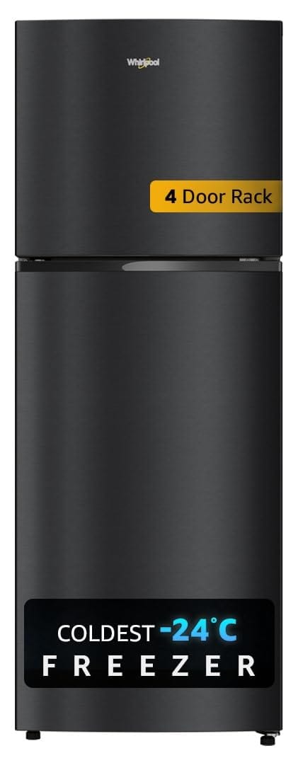 Whirlpool 235 L 2 Star Frost-free inverter Double Door Refrigerator (NEO SP278 PRM LUNAR BLACK(2S)-Y, 2026 Model) Whirlpool 235 L 2 Star Frost-free inverter Double Door Refrigerator (NEO SP278 PRM LUNAR BLACK(2S)-Y, 2026 Model) - 235 l2 Black