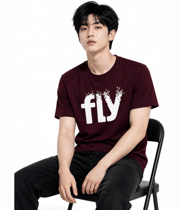 attitude start of fashion Men Polyester Regular Fit Printed T-Shirt ( Maroon )