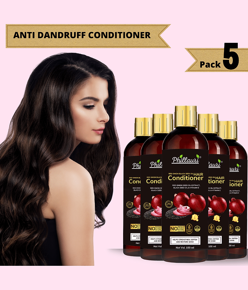Phillauri Onion Conditioner for Shiny, Smooth & Healthy Hair Deep Conditioner 500 mL Pack of 5