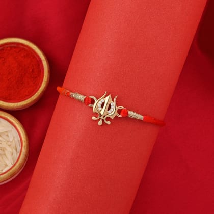 Golden Trishul Rakhi For Your Brother