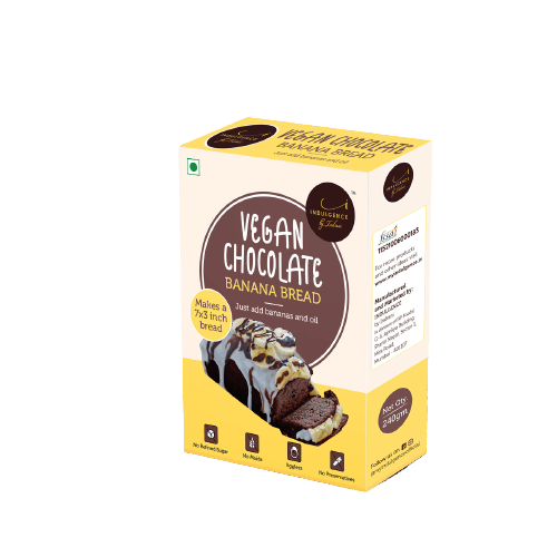 Indulgence Vegan No Maida Chocolate Banana Bread Mix 240 gms