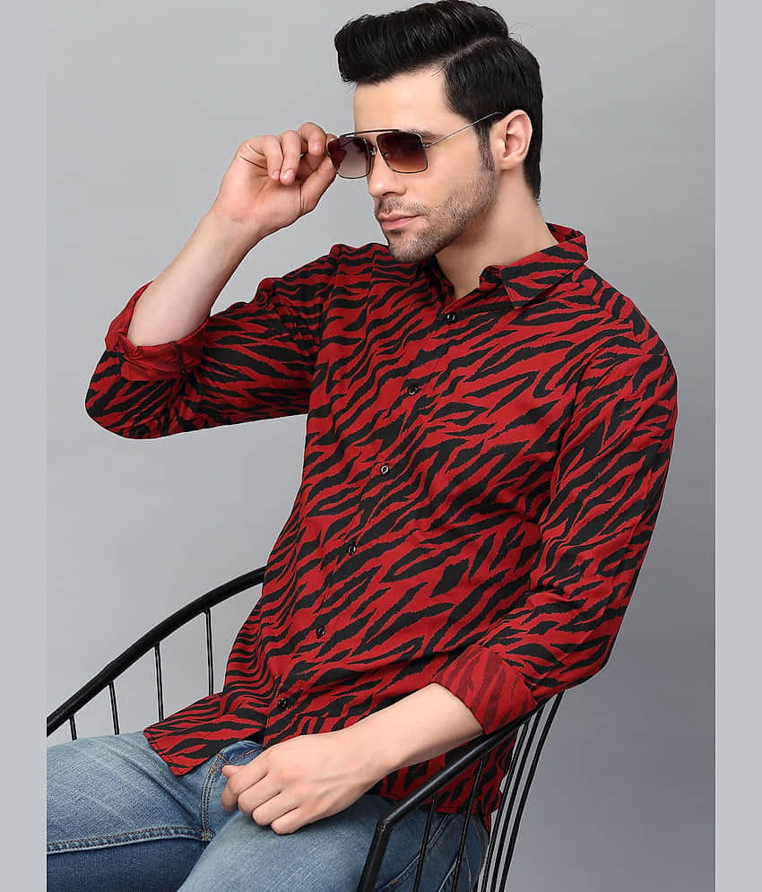 Rigo - Red Rayon Slim Fit Men's Casual Shirt ( Pack of 1 )