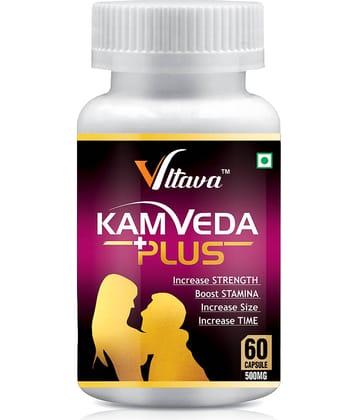 Vltava KAMVEDA PLUS Capsules | Strength & Stamina | Power & Energy | For Men 60 gm Unfalvoured Minerals Capsule