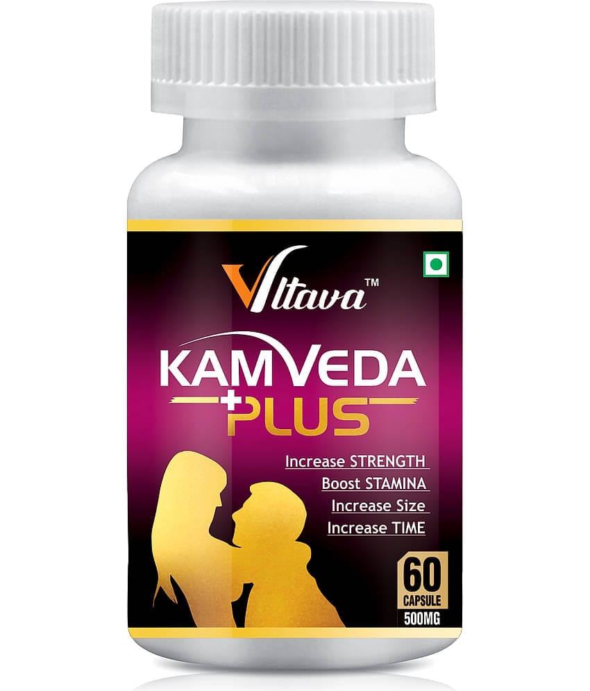 Vltava KAMVEDA PLUS Capsules | Strength & Stamina | Power & Energy | For Men 60 gm Unfalvoured Minerals Capsule
