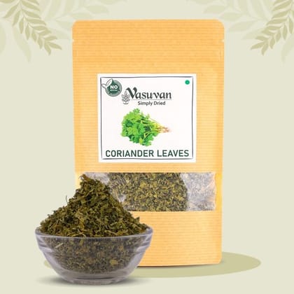 Vasuvan Dried Coriander Leaves (50g) | Premium Dehydrated Cilantro | Garnish & Seasoning