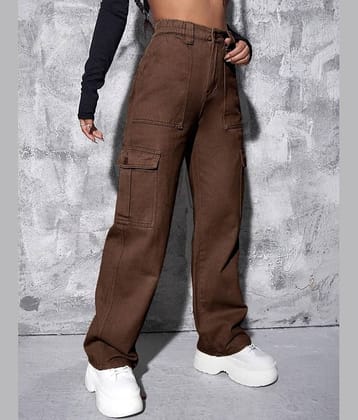 9x denims - Brown Denim Regular Fit Women's Jeans ( Pack of 1 )