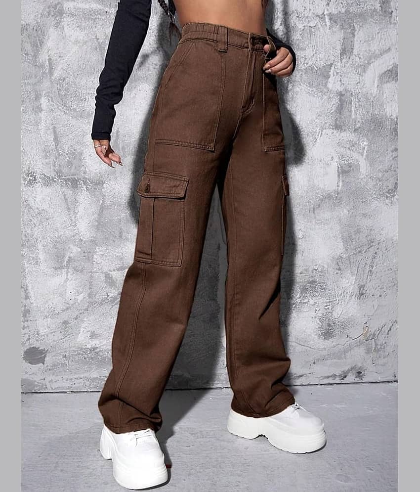 9x denims - Brown Denim Regular Fit Women's Jeans ( Pack of 1 )