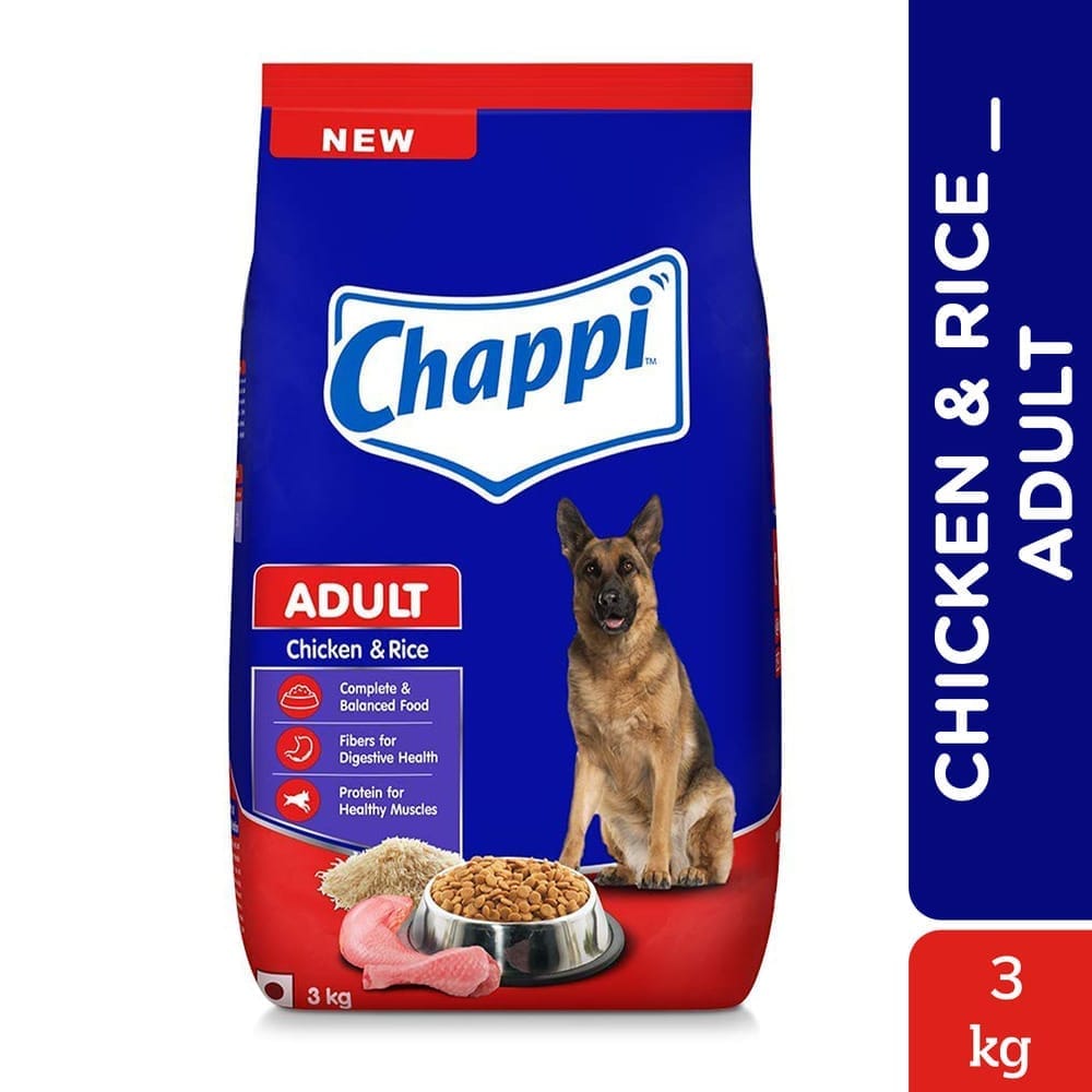 Chappi Chicken &amp; Rice Adult (1+ Years) Dry Dog Food 3kg