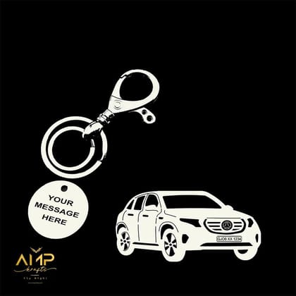 Mercedes Benz Eqc (2021) Keychain-Side View / Silver