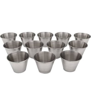 Dynore - Sauce Cup Stainless Steel Chip&Dip Bowl 75 mL ( Set of 12 )