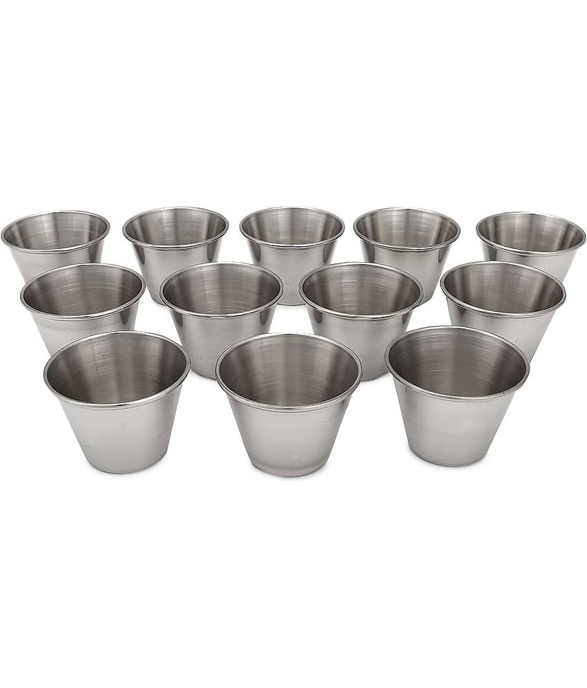 Dynore - Sauce Cup Stainless Steel Chip&Dip Bowl 75 mL ( Set of 12 )