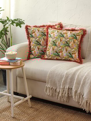 Onam - Set Of 2 Cushion Covers (Multi) - Medium
