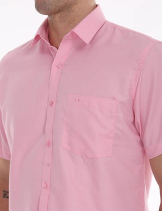 Cool Club Plus Cotton Pink Colour Shirt Half Sleeve-38