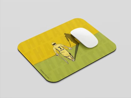 "THALA: THE YELLOW WARRIOR" Mousepad Enhance Your Workspace with Style
