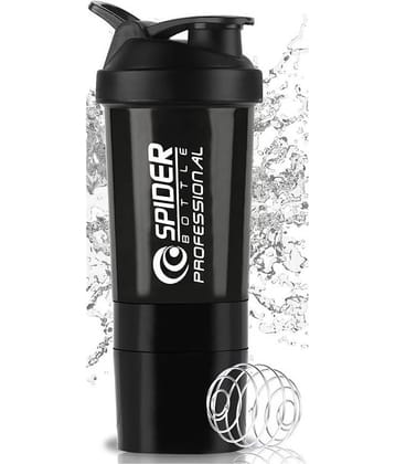HORSE FIT Gym Spider Shaker Bottle 500ML| Shakers For Protein Shake With 2 Storage Compartment | Leakproof Gym Protein Shaker For Post And Pre-Workout Drink | 100% Bpa Free(Multicolor)