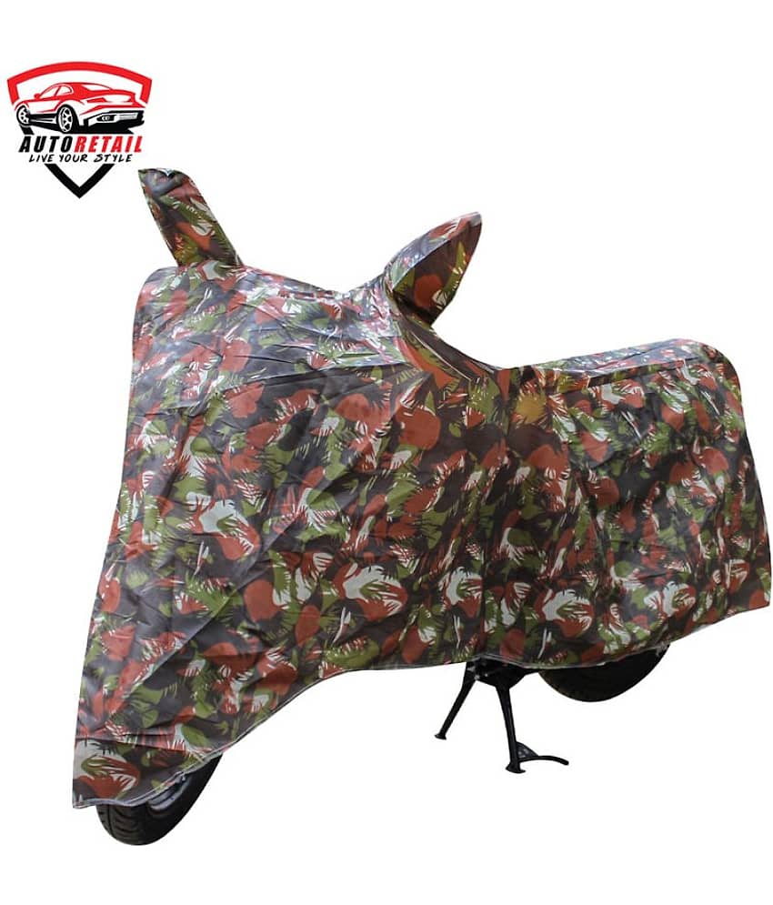 AutoRetail - Jungle Dust Proof Two Wheeler Polyster Cover With (Mirror Pocket) for Lets ( Pack of 1 )