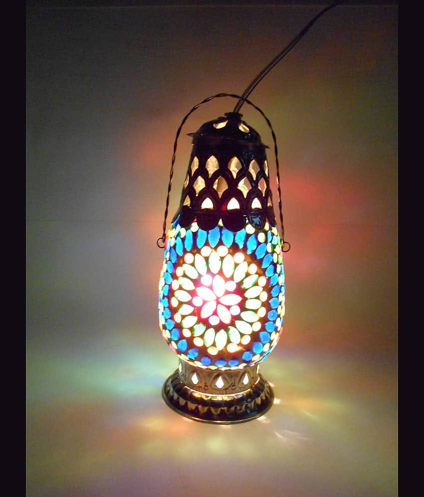 Susajjit Mosaic Table Night Lamp Glass Table Lamp - Pack of 1
