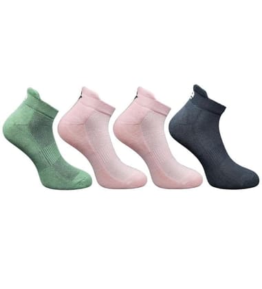 4_Pair Set Unisex Casual Cotton Printed Ankle Length Socks (Multicolor)-PID63469 4_Pair Set Unisex Casual Cotton Printed Ankle Length Socks (Multicolor)-PID63469