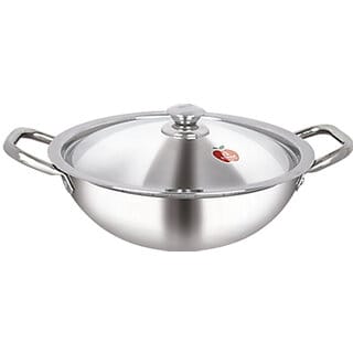 Dhara Stainless Steel Triply  Kadai 2000 with  Lid  20CM